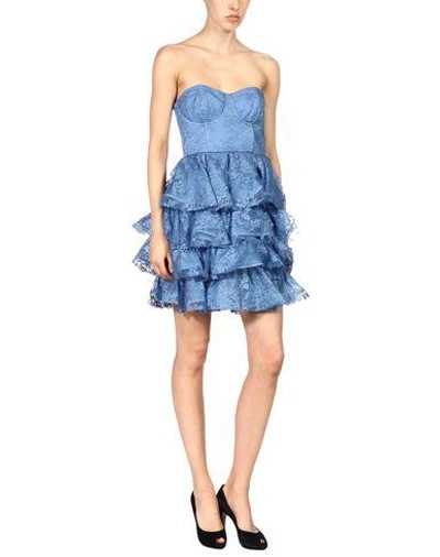 Shop Alice And Olivia Short Dress In Blue