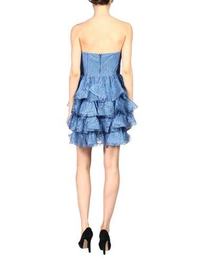 Shop Alice And Olivia Short Dress In Blue