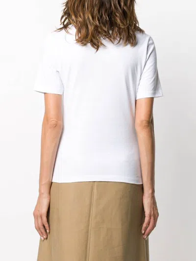 Mcm Logo Round Neck T-shirt In White