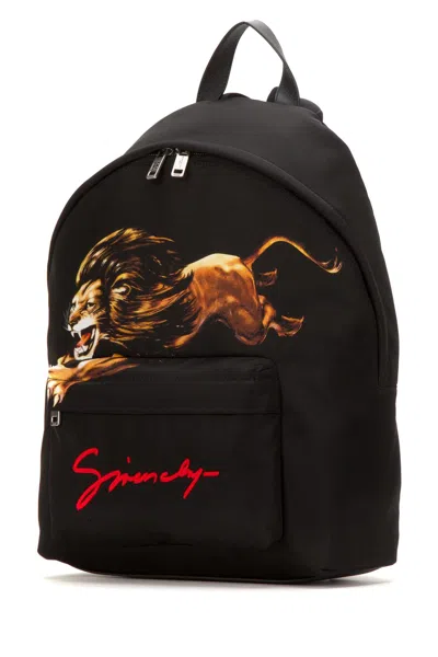 Givenchy Leo Printed Backpack In Black