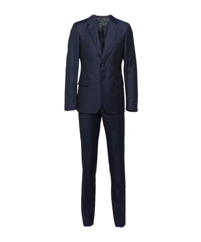 Prada Men's Solid Wool-blend Suit In Blue