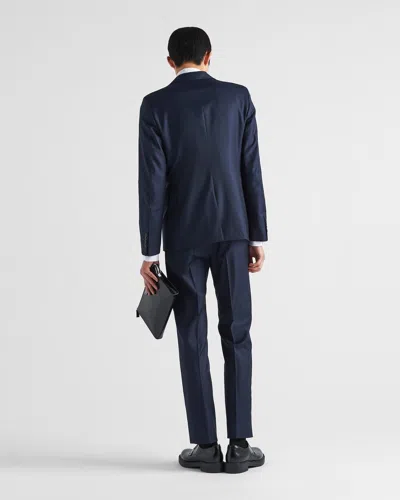 Prada Men's Solid Wool-blend Suit In Blue