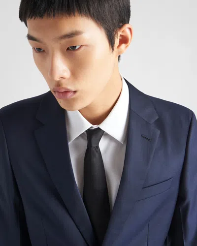 Prada Men's Solid Wool-blend Suit In Blue