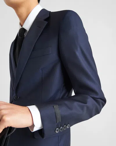 Prada Men's Solid Wool-blend Suit In Blue