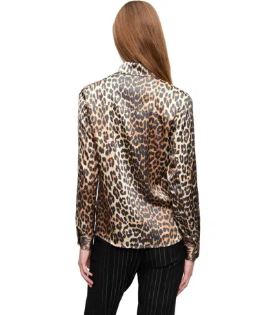 Ganni Leopard Print Canvas Overshirt