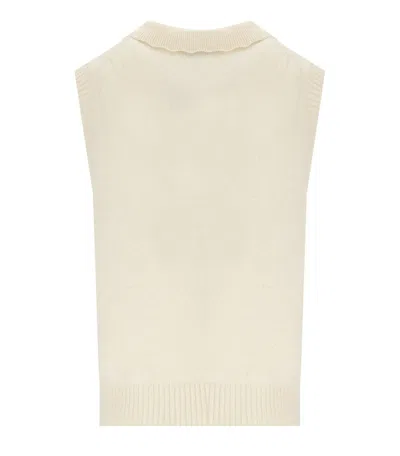 Ganni Gilet Con Grafica E Collo