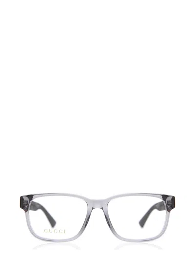 Gucci Eyewear Rectangular Frame Glasses In Gray