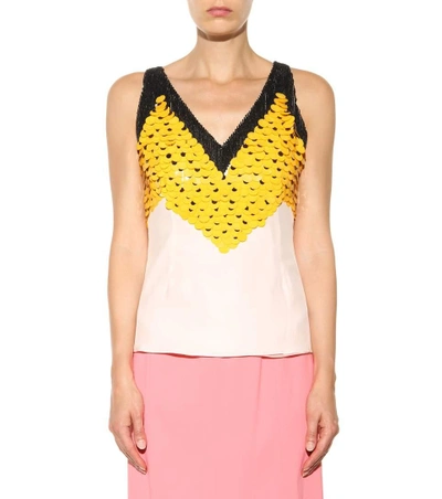 Shop Altuzarra Miranda Embellished Silk Top In Multicoloured
