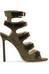 JIMMY CHOO Trick suede and leather sandals
