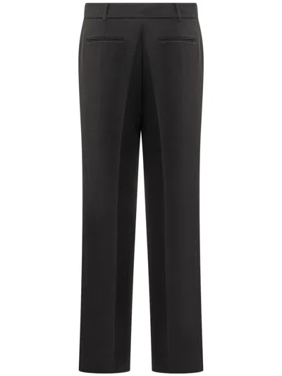 Michael Kors Grey Pinstriped Pants In Wool Blend Woman