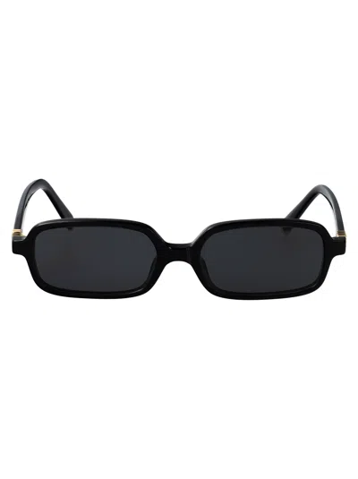 Miu Miu Miu Mens Black Mu 11zs Rectangle-frame Acetate Sunglasses