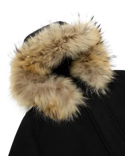 Weekend Max Mara Hooded Overcoat In Black