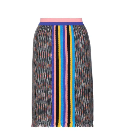 Missoni Knitted Wool-blend Skirt In Multicoloured