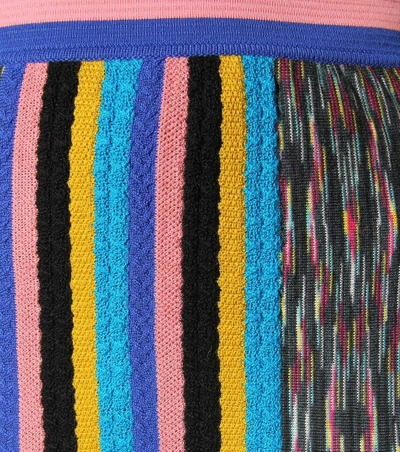 Shop Missoni Knitted Wool-blend Skirt In Multicoloured