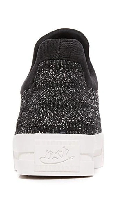 Shop Ash Jaguar Slip On Sneakers In Black/piombo/black