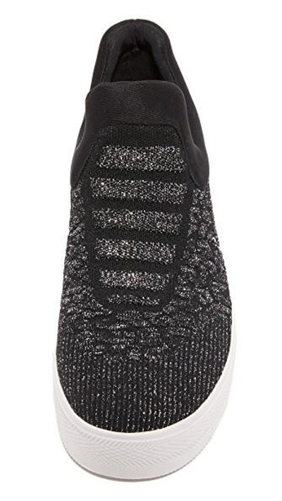 Shop Ash Jaguar Slip On Sneakers In Black/piombo/black