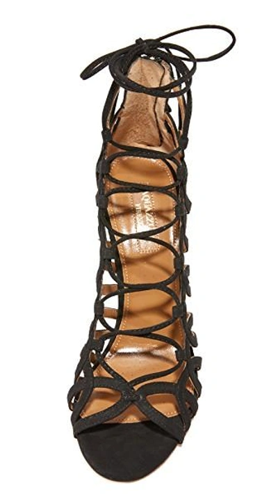 Shop Aquazzura Ooh Lala Sandals In Black