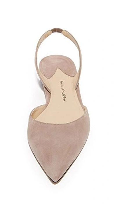 Shop Paul Andrew Rhea Suede Flats In Taupe