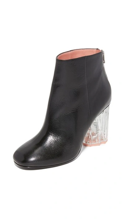 Acne Studios Ora Glass Embellished Leather Ankle Boots