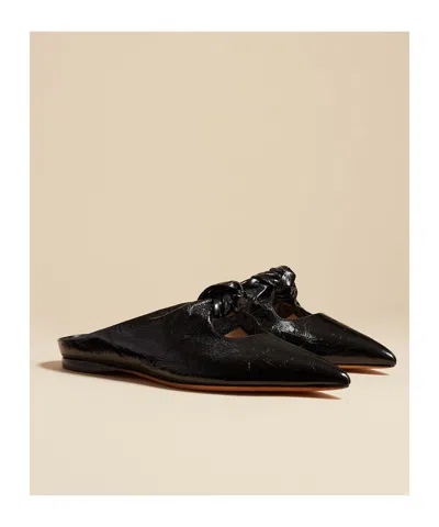 Khaite The Rowan Flat Mules In Black