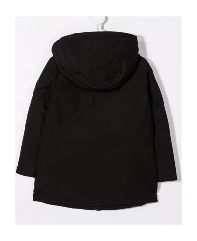 Woolrich Kids Cappotto Con Cappuccio In Black