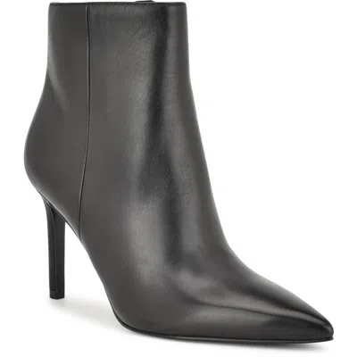 Nine West Gabria Womens Pumps Faux Leather Mid-calf Boots In Black