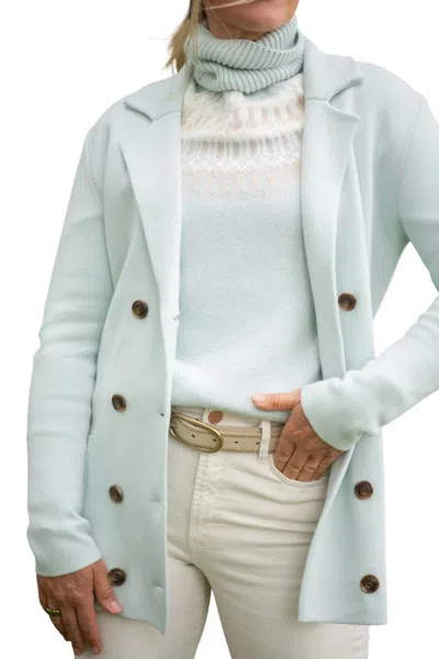 Burgess Sweaters Milan Blazer In Mist In Grey