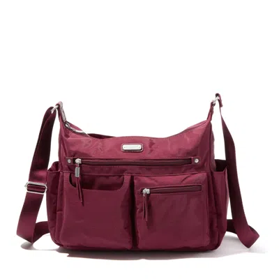 Baggallini Women's Anywhere Large Hobo Handbag With Rfid Wristlet In Red