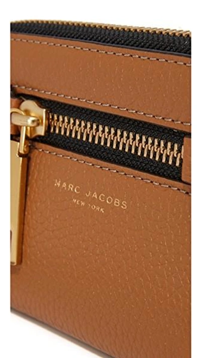 Shop Marc Jacobs Gotham Zip Phone Wristlet In Maple Tan