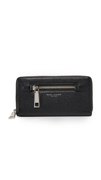 Shop Marc Jacobs Gotham Standard Continental Wallet In Black