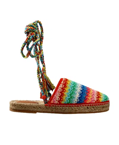 Alanui Over The Rainbow Slip-on Espadrilles In Green