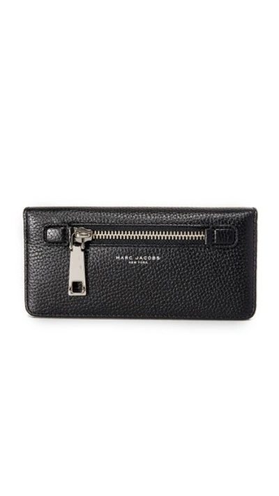 Shop Marc Jacobs Gotham Open Face Wallet In Black