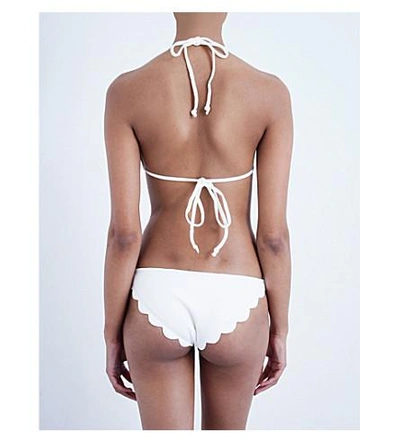 Shop Marysia Broadway Scalloped Bikini Top In Cocount