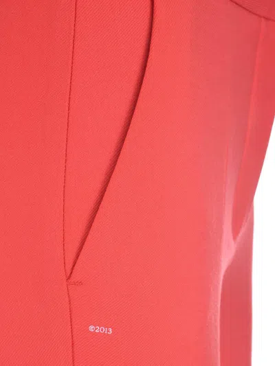 Off-white Split-hem Flared Trousers In Red