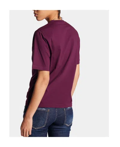 Dsquared2 D2 Reverse Logo-print T-shirt In Red