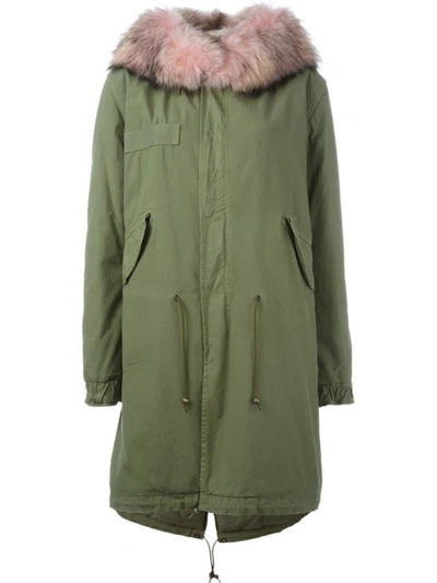 Mr & Mrs Italy Trimmed Hood Mid Parka In Pink