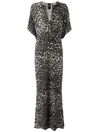 Norma Kamali Cheetah Print Maxi Dress