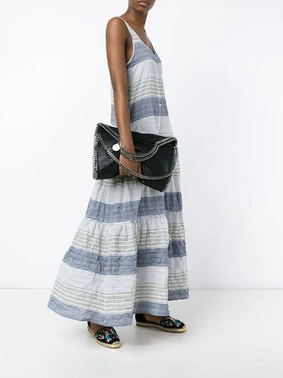 Shop Lisa Marie Fernandez Sleeveless Stripe Midi Dress In Blue