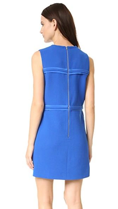 Shop Victoria Victoria Beckham Panel Shift Dress In Curacao Blue