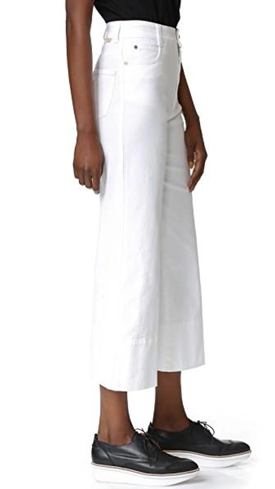 Shop Stella Mccartney Cropped Wide Leg Pants In White