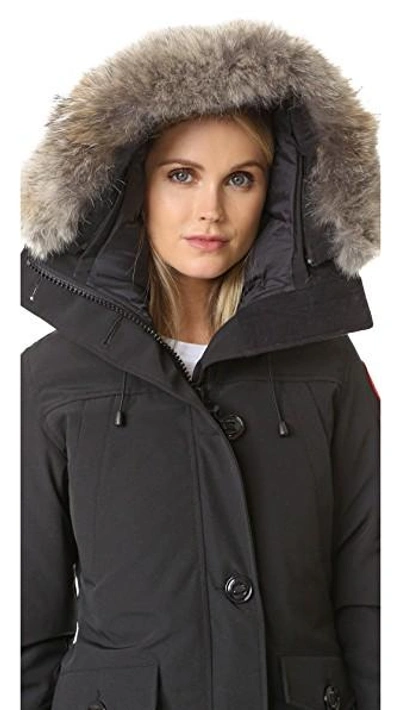 Shop Canada Goose Montebello Parka In Black