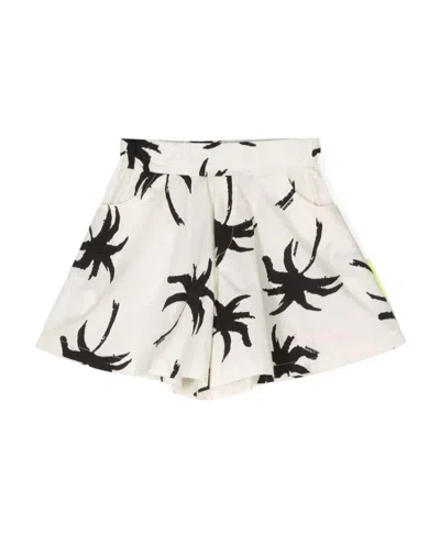 Barrow Patterned Elasticated Shorts In White