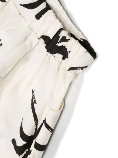 Barrow Patterned Elasticated Shorts In White