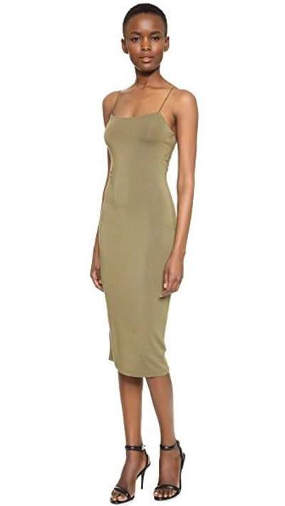 Shop Alexander Wang T Strappy Tank Dress In Army