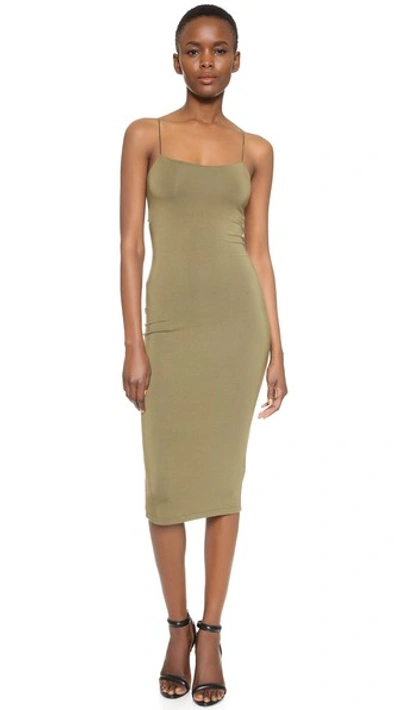 Shop Alexander Wang T Strappy Tank Dress In Army