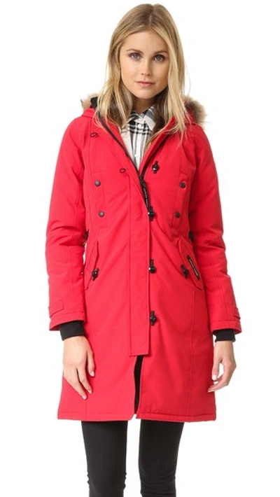 Canada Goose Kensington Parka In Red