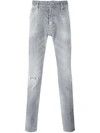 DSQUARED2 distressed straight jeans,MASCHINENWASCHBAR