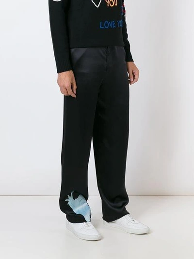 Shop Jw Anderson Wide-leg Trousers - Black