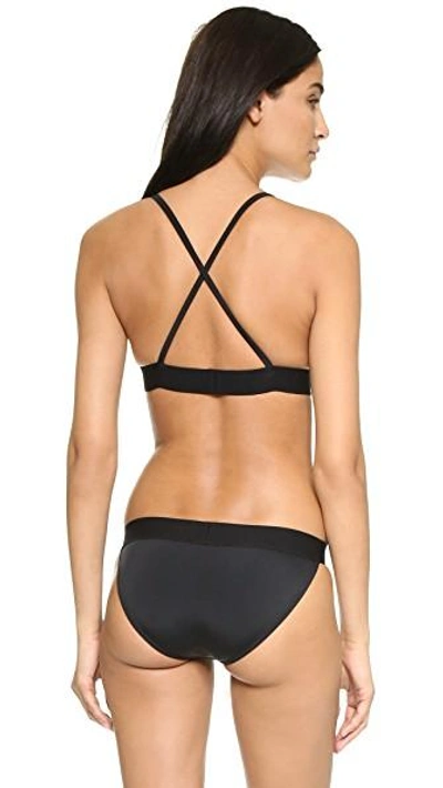 Shop Norma Kamali Kamali Kulture Banded Bikini Top In Black