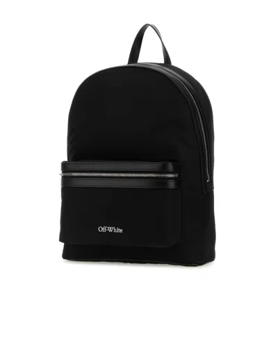 Off-white Core Leather-trimmed Shell Backpack In Black